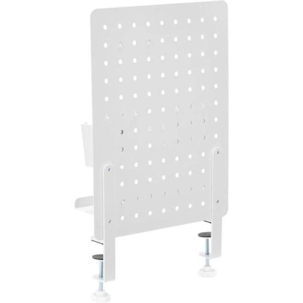 Painel Organizador Grid Space Office com Pegboard e Kit de Acessórios Branco Fortrek