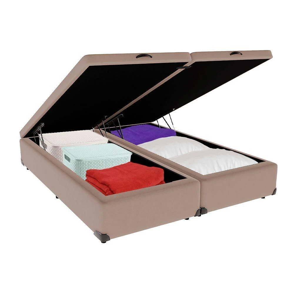 Cama Box Baú King 193x203 Bege