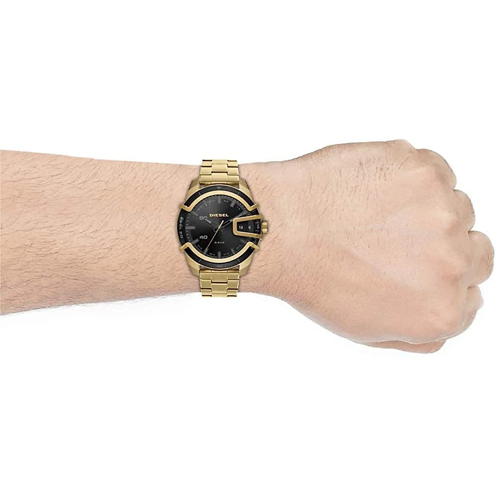 Diesel Relógio Masculino de Quartzo Original cPulseira de Aço Inoxidável Dourado