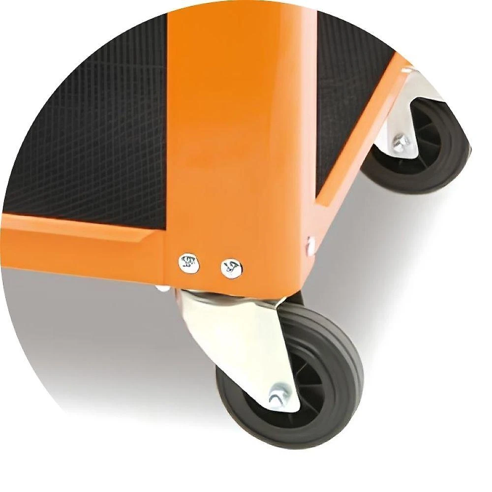 Carrinho C51 com 3 Prateleiras Antideslizantes Laranja Beta 48CM