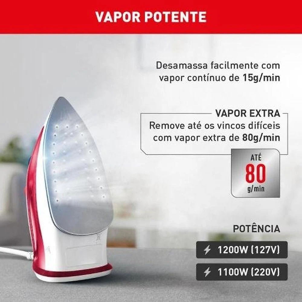 Ferro A Vapor Arno Essentialgliss Base Antiaderente 110V