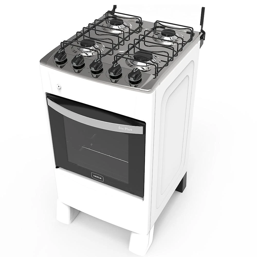 Miniatura Fogão 4 Bocas a Gás Acendimento Automático Realce Bivolt CR209 Branco - 127/220