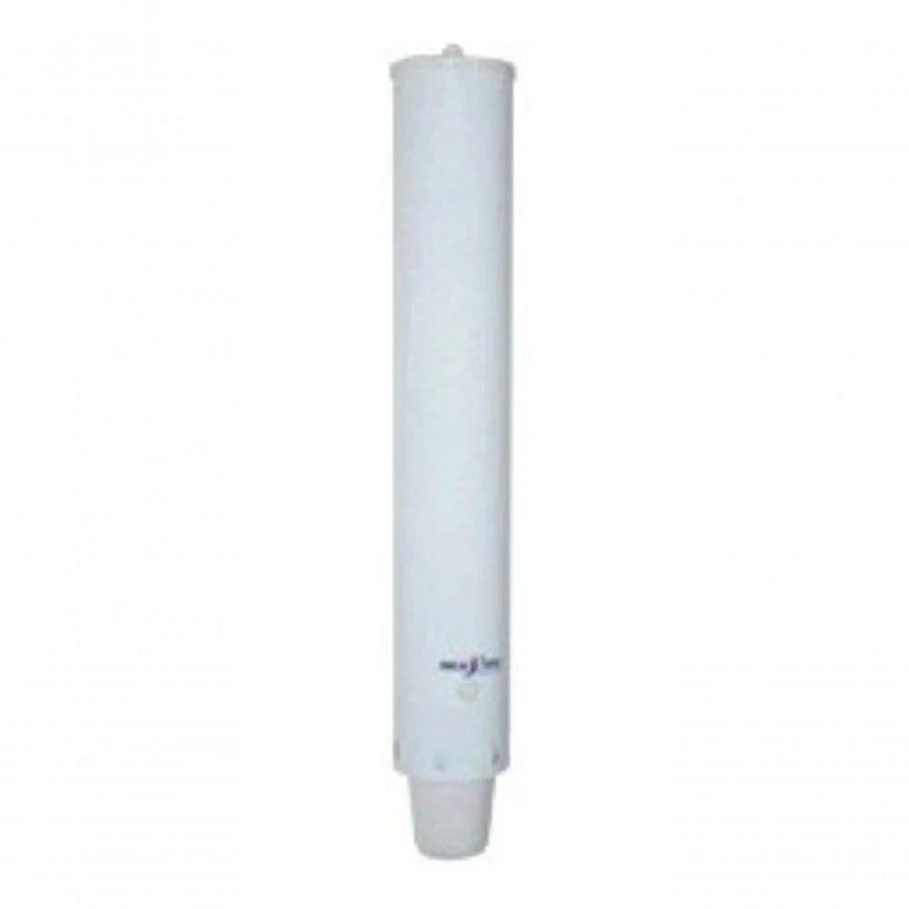 Dispenser para Copos Descartáveis 1 Café 50ML e 1 Água 200ML em Aço Carbono Branco Premium Colchões