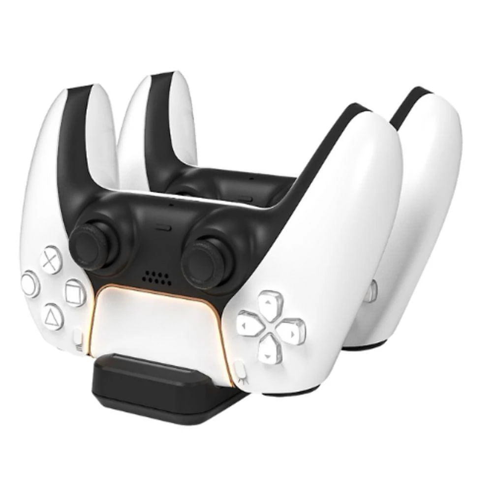 Base de Carregamento para Controles PS5 Utimix Dualsense Dock Carregador Duplo com LED Indicador