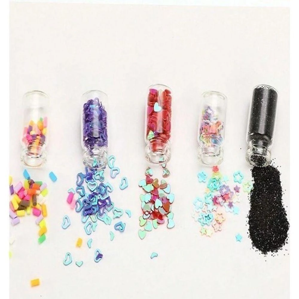 Kit de Decorações para Unhas com 48 Potinhos Glitter Lantejoulas Strass e Contas Caviar OEM