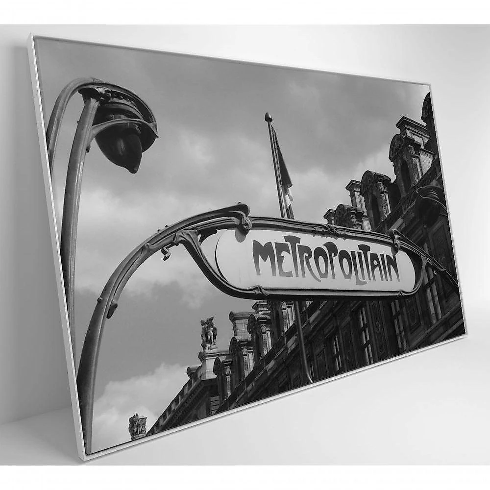 Quadro Metro Paris 60x40 Cm Adesivo Fotográfico