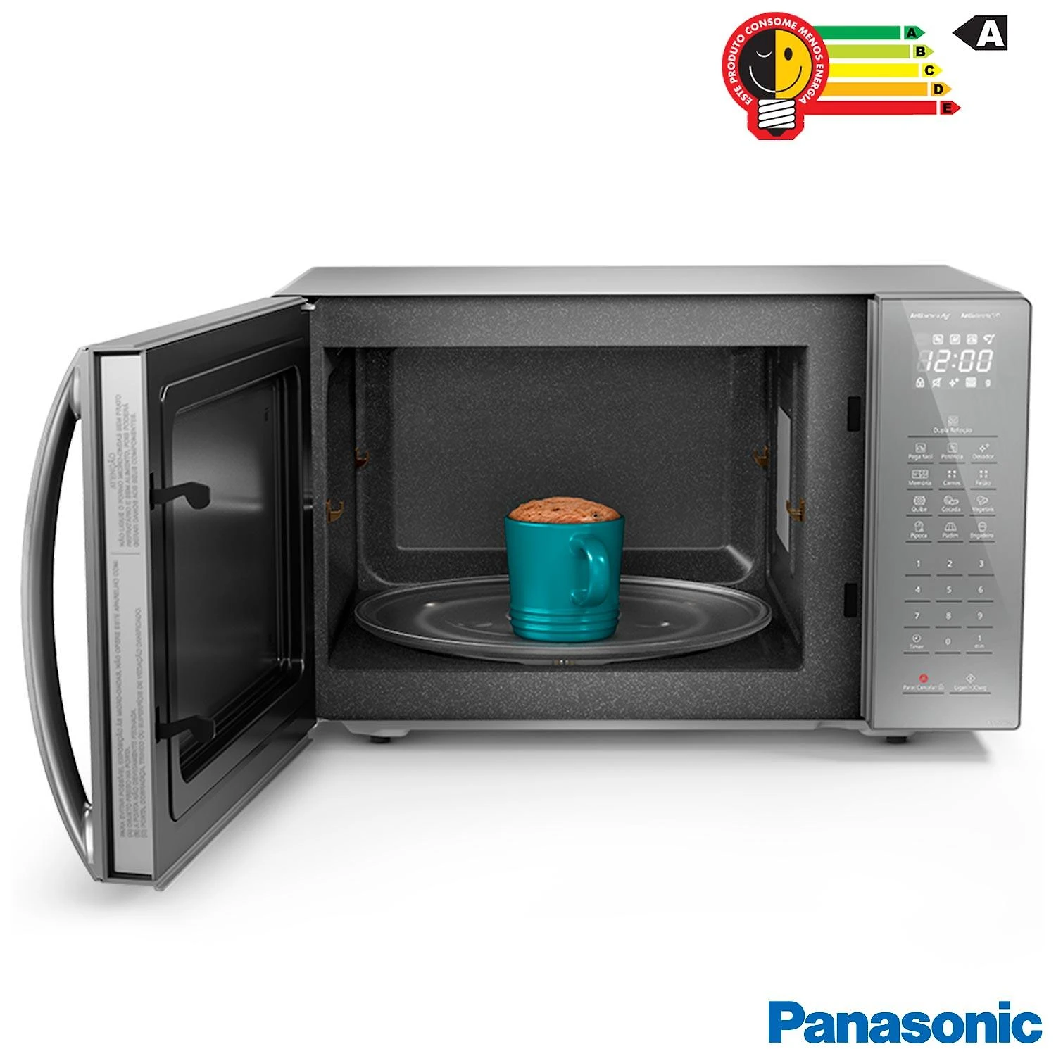 Micro-ondas de Mesa Panasonic com 34 Litros de Capacidade Inox - NN-ST67LSRUN 110