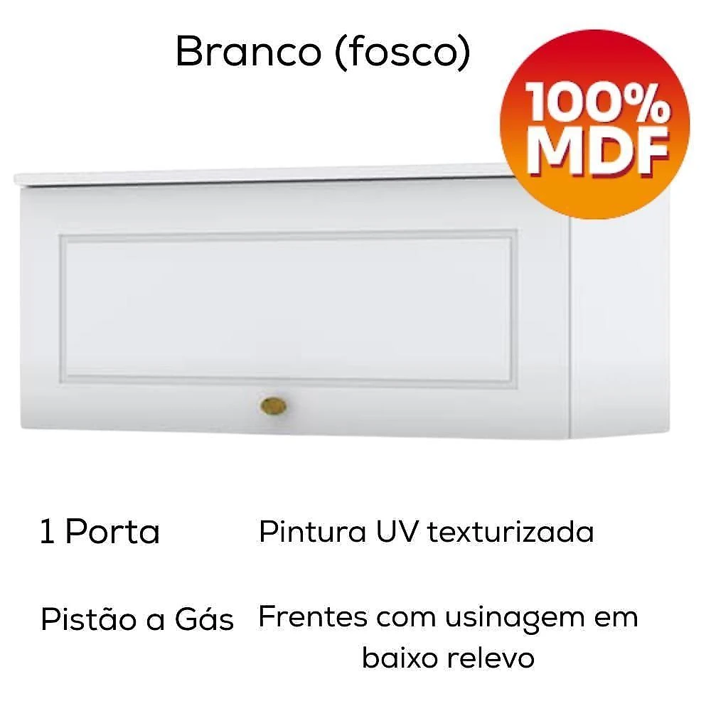 Cozinha Modulada 4 Pecas 272 Cm Ce373 Americana Branco Calcare Henn Branco Calcare