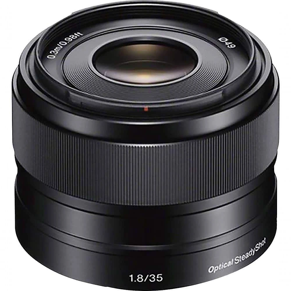 Lente Prime Sony SEL35F18 35mm F-1.8 com Estabilização Óptica Steadyshot Preto