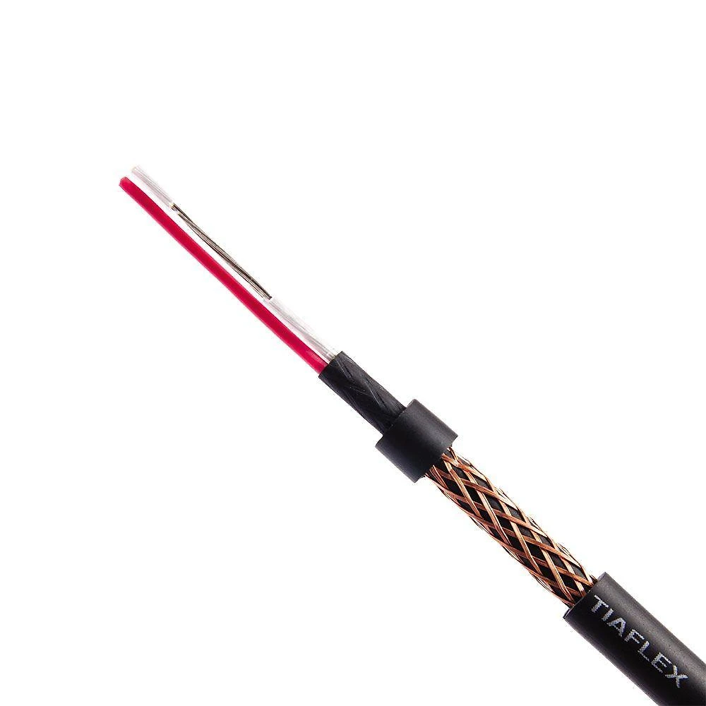 Cabo Blindado Para Audio Estereo Tiaflex 2x0,20 Mm Preto