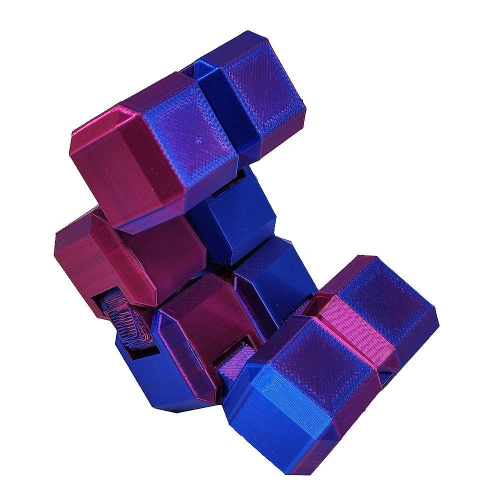 Fidget Cube Infinity 3D Anti Estresse com Movimentos Contínuos Bicolor Infinity Cube