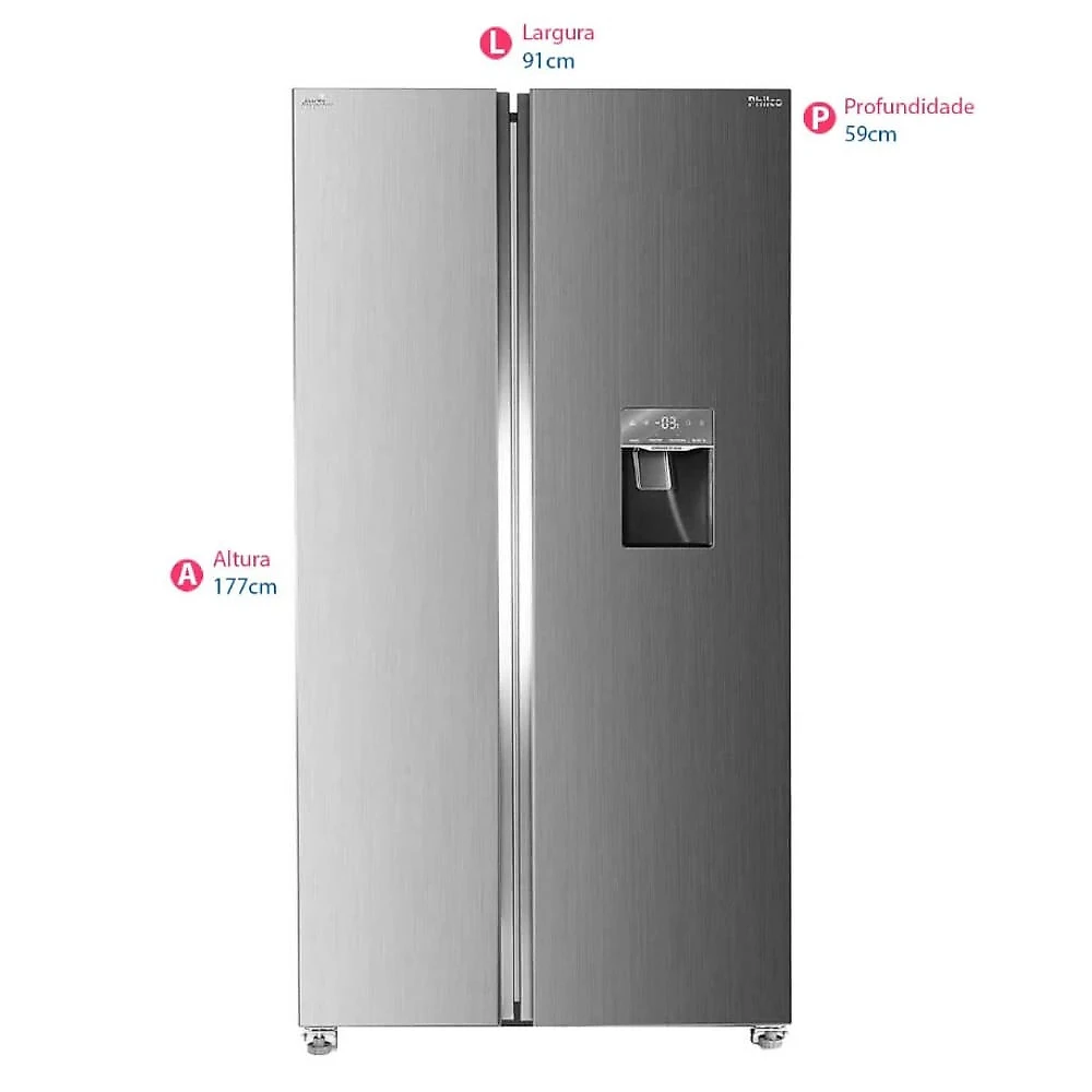 Refrigerador Philco PRF535ID Side By Side 434L Inox - 220V