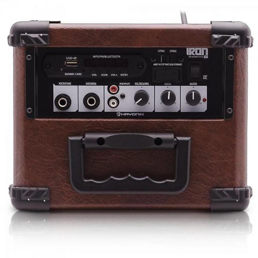 Caixa Multiuso 20w Bluetooth/usb/sd/fm Iron 80 Marrom