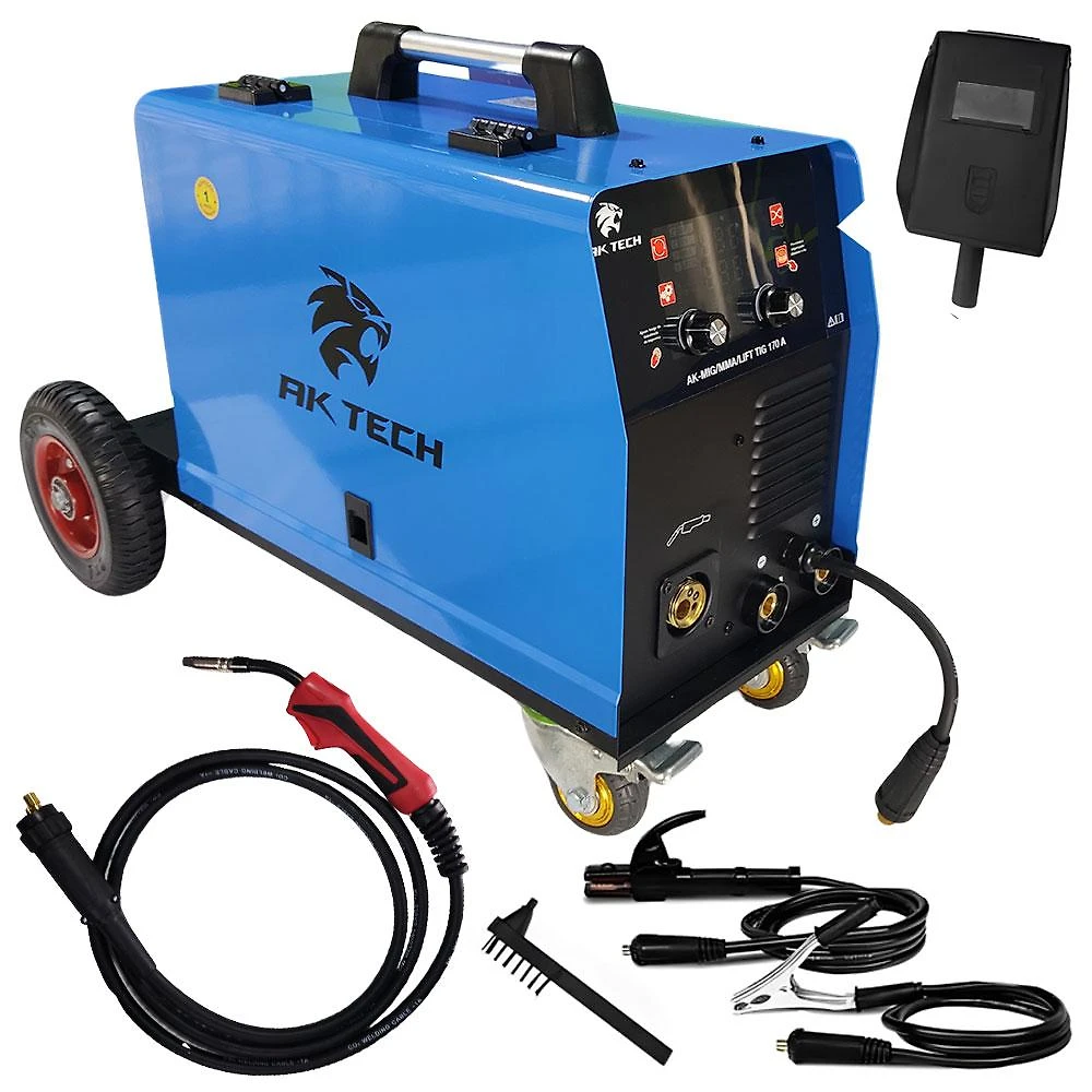 Máquina de Solda MIG TIG Eletrodo Multiprocessos 170A AK-MIG/MMA/LIFT TIG 170A AK TECK USK