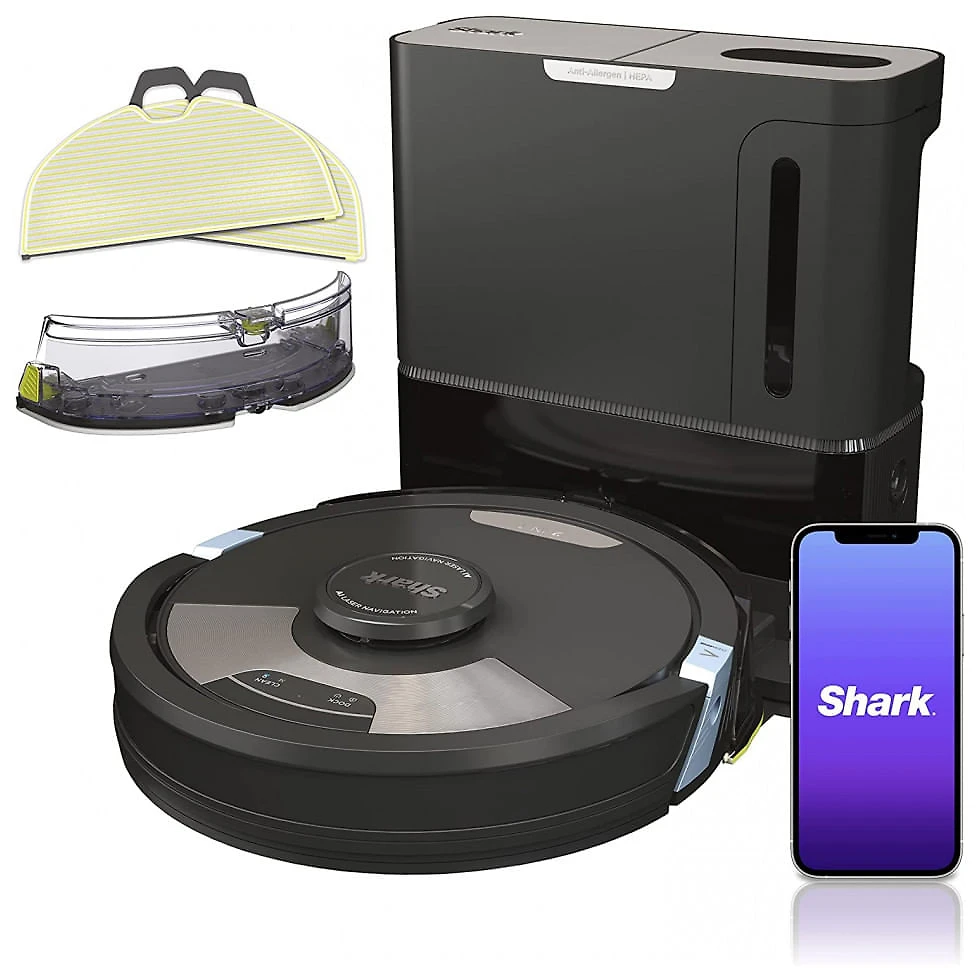 Aspirador de Pó Robô Shark RV2610WA com Conexão via APP WI FI, Auto Carregamento e Mapeamento Multinível, 110V, Preto