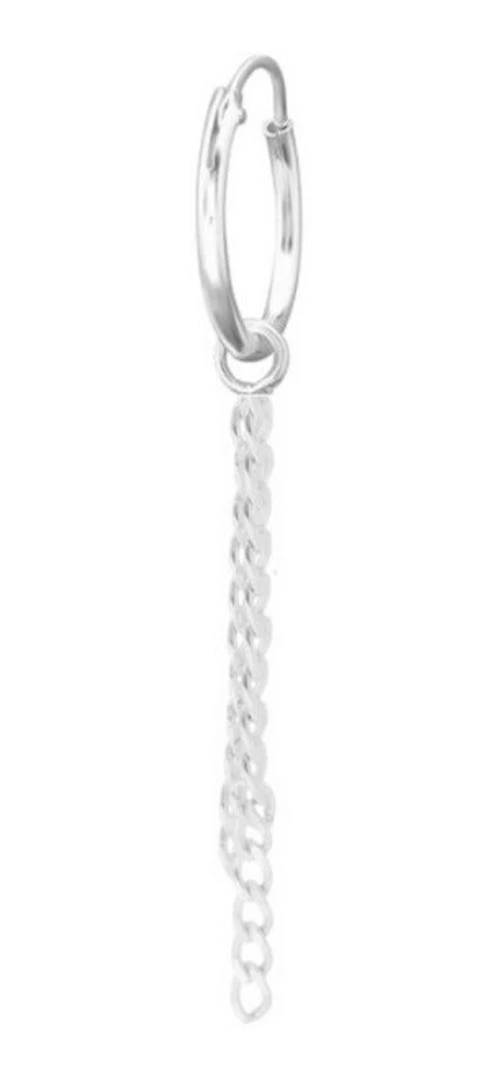 Bts Kpop Brinco Argola Masculina Com Corrente Prata 925