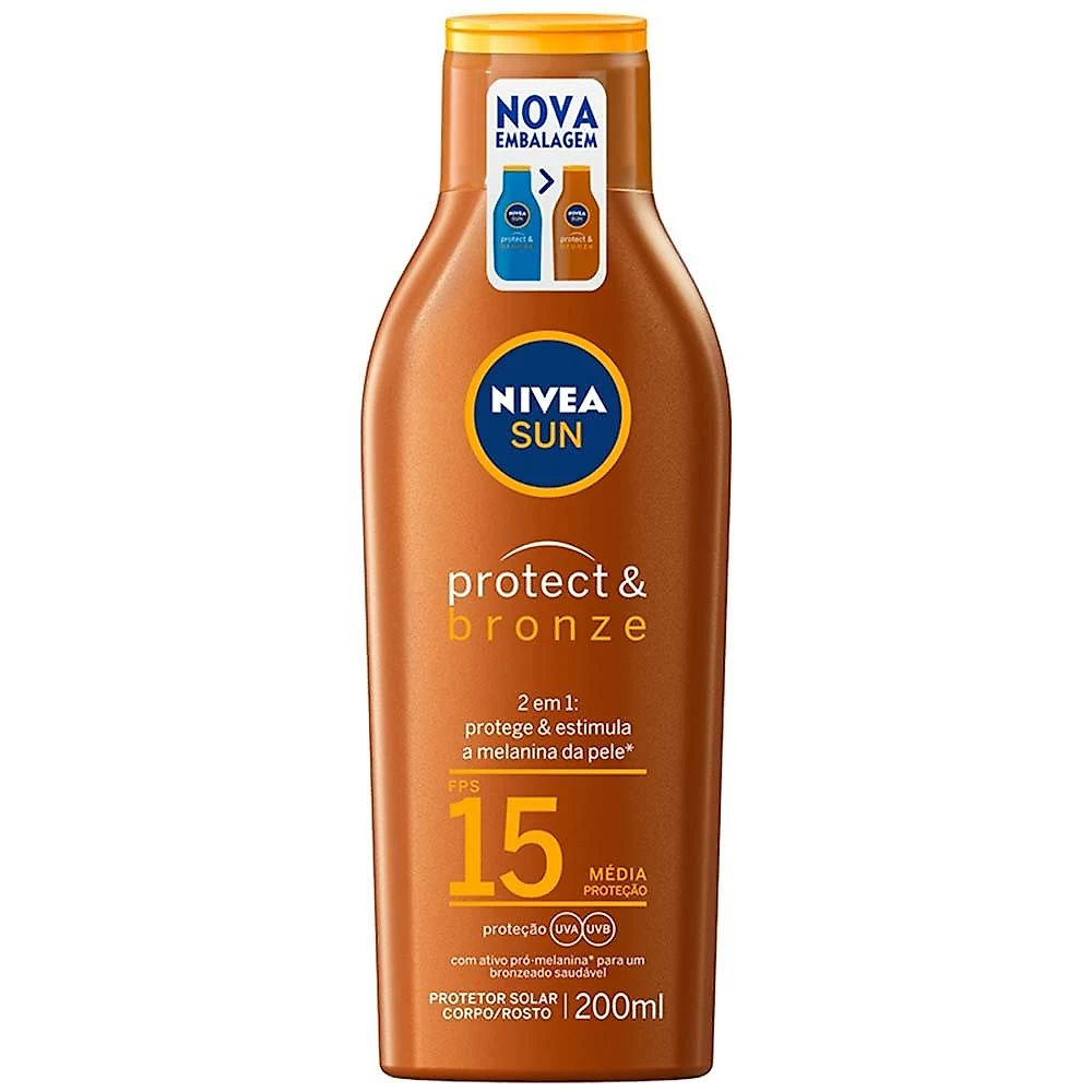 Protetor solar nivea sun protect & bronze fps15 200ml