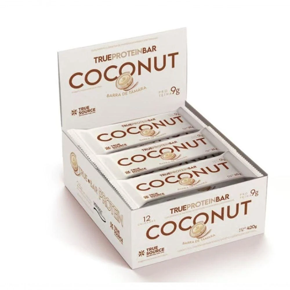 Barra de Proteína True Source True Protein Bar Display 2,5g Verisol Sabor Coconut 420G