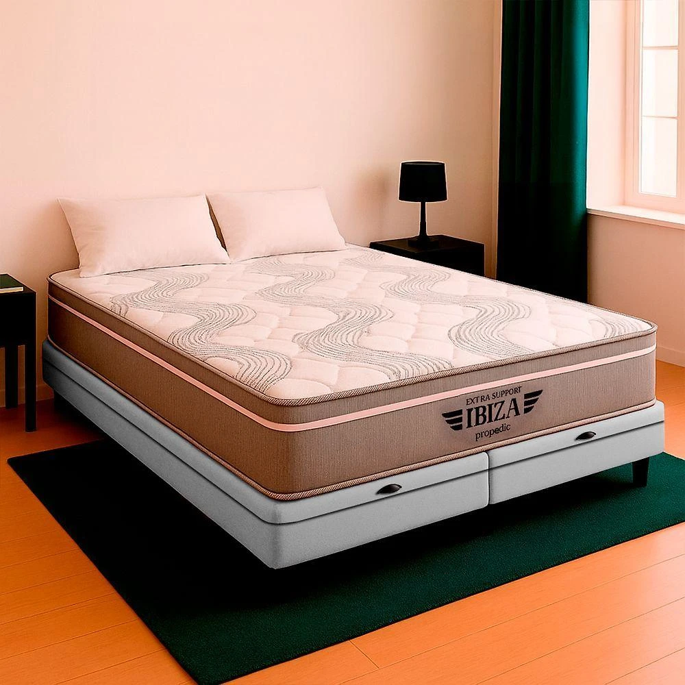Cama Box Baú Queen E Colchão Ibiza Molas Ensacadas V-store Branco
