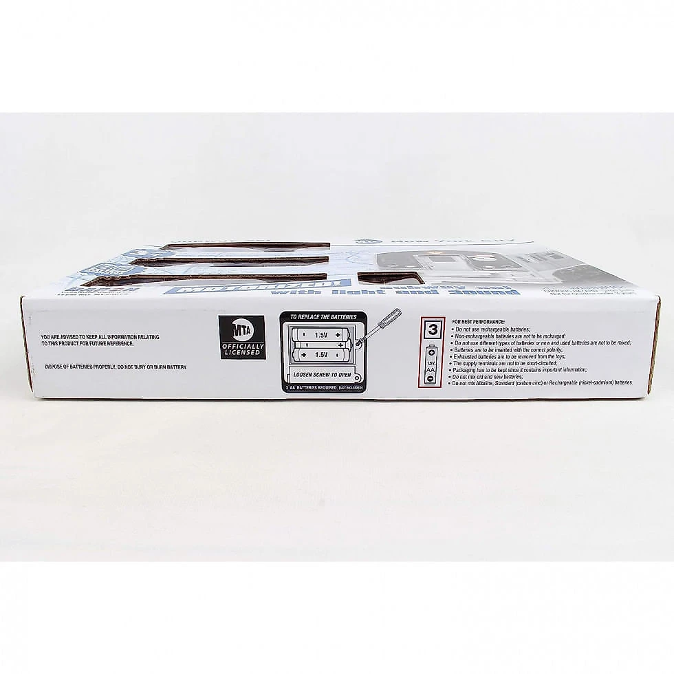 Conjunto de Trenzinho de Brinquedo com Trilhos para Crianças de 3 a 12 anos, New York MTA, Branco