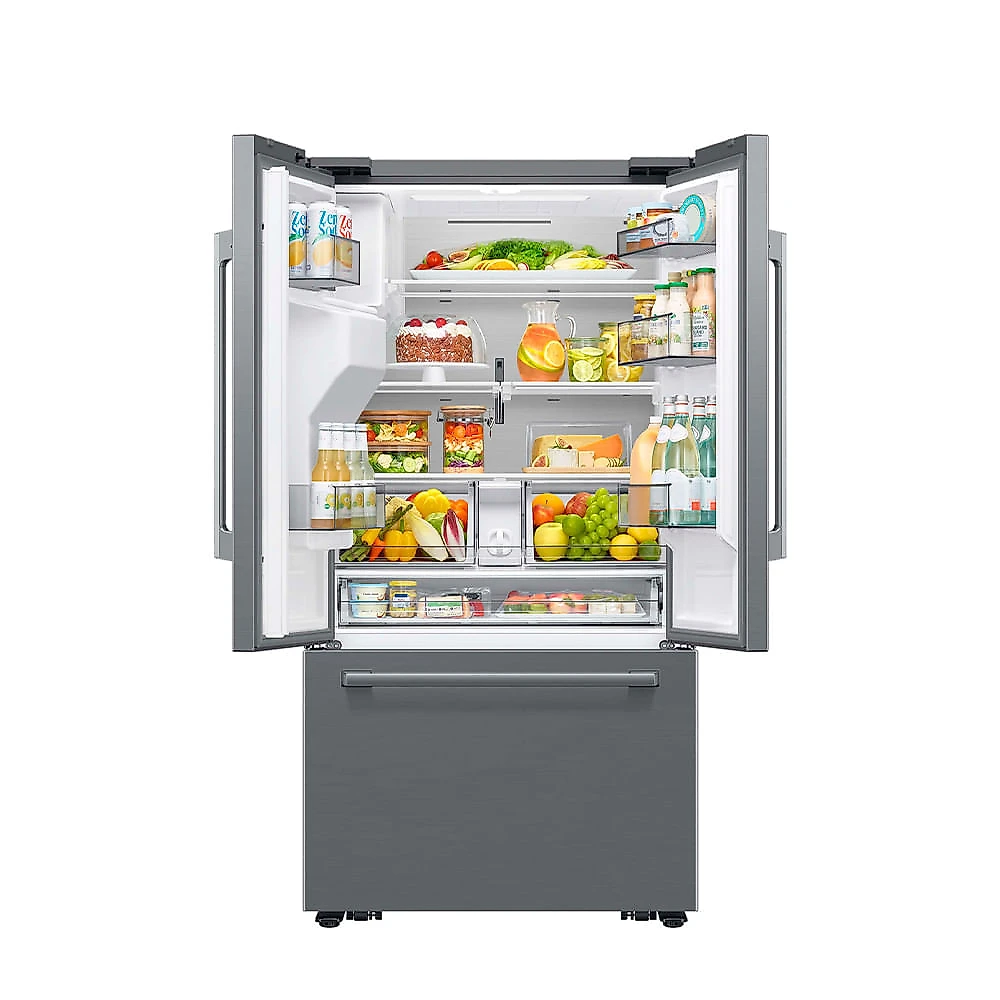 Refrigerador French Door Samsung de 02 Portas Frost Free com 664 Litros com Dispenser de Água e Gelo Inox - RF70H 110