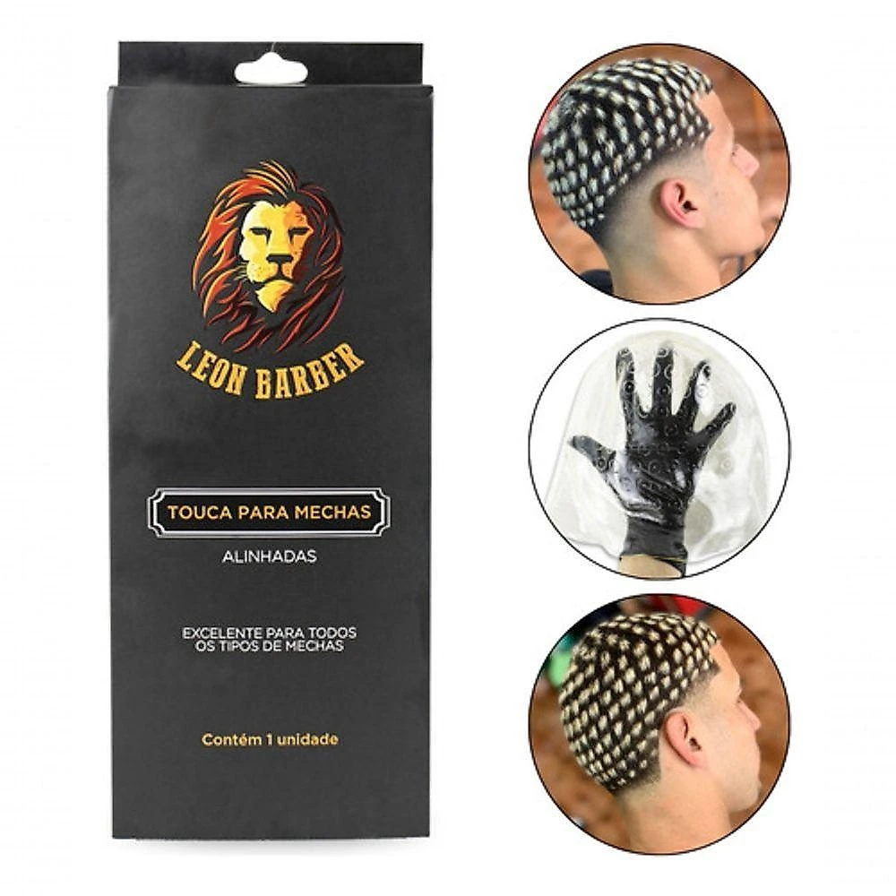Touca para Reflexos Caroço Siliconada Alinhamento Perfeito Transparente Léon Denis 50ML