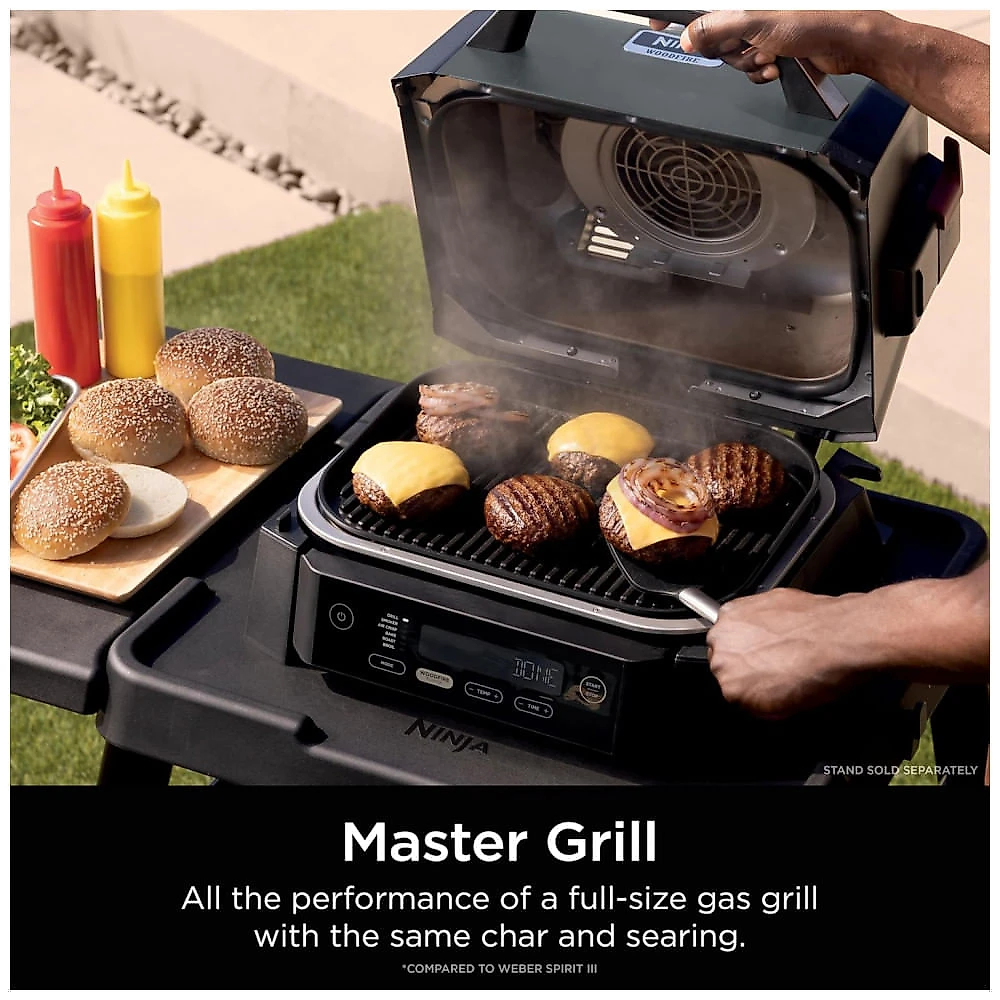 Churrasqueira Elétrica Ninja Woodfire Outdoor Grill & Smoker 6 em 1 OG321 1760W 110V