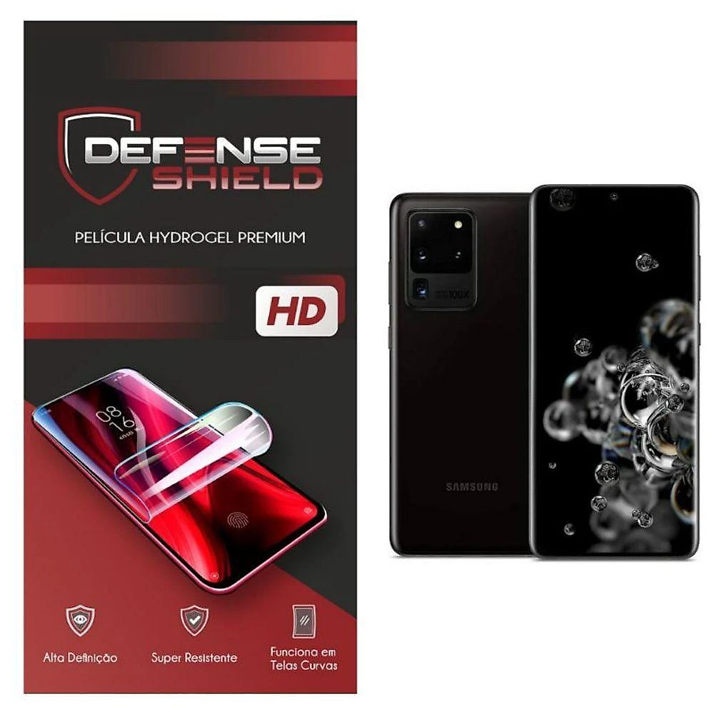 Pelicula Hydrogel Premium Para Galaxy S20 Ultra Proteção Frontal + Verso Defense Shield