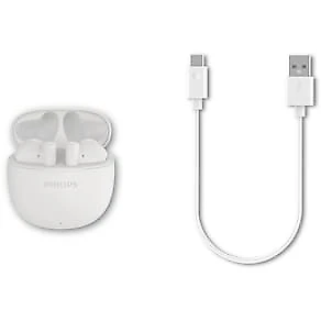 Fone de Ouvido Philips TAT1139WT/00 Bluetooth TWS IPX4 26h de Bateria Branco