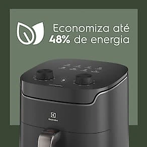 Fritadeira Air Fryer Electrolux EAF40 Rita Lobo 5,6L Efficient 1400W Antiaderente Desligamento Automático Econômica Cinza 110V
