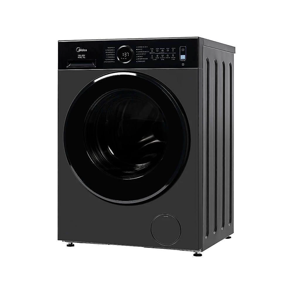 Lava e Seca Midea MF205D115WB-GK-01 11kg 6kg Slim Conectada Titanium 110V