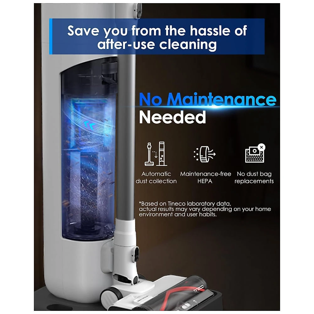 Aspirador Sem Fio Tineco Pure ONE Station 5 Branco 175W ZeroTangle iLoop Autolimpeza 70 Minutos Pure ONE Station 5 25.