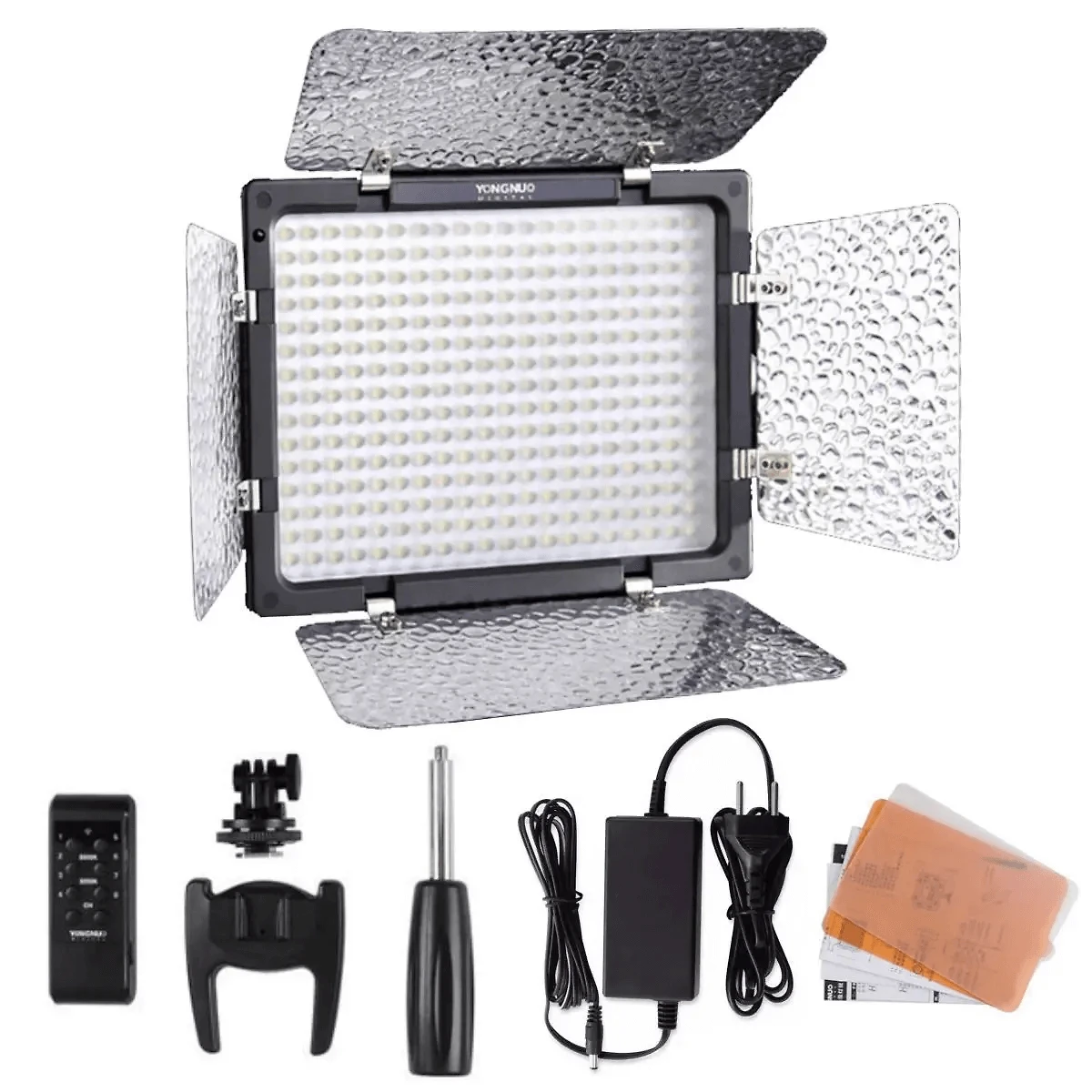 Miniatura Kit Painel Iluminador Led Yongnuo YN300 III Cor Variável com Fonte DC 12V 5Amp (Bivolt)
