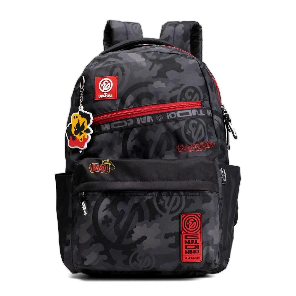 Mochila Escolar Masculina Infantil Enaldinho Preta
