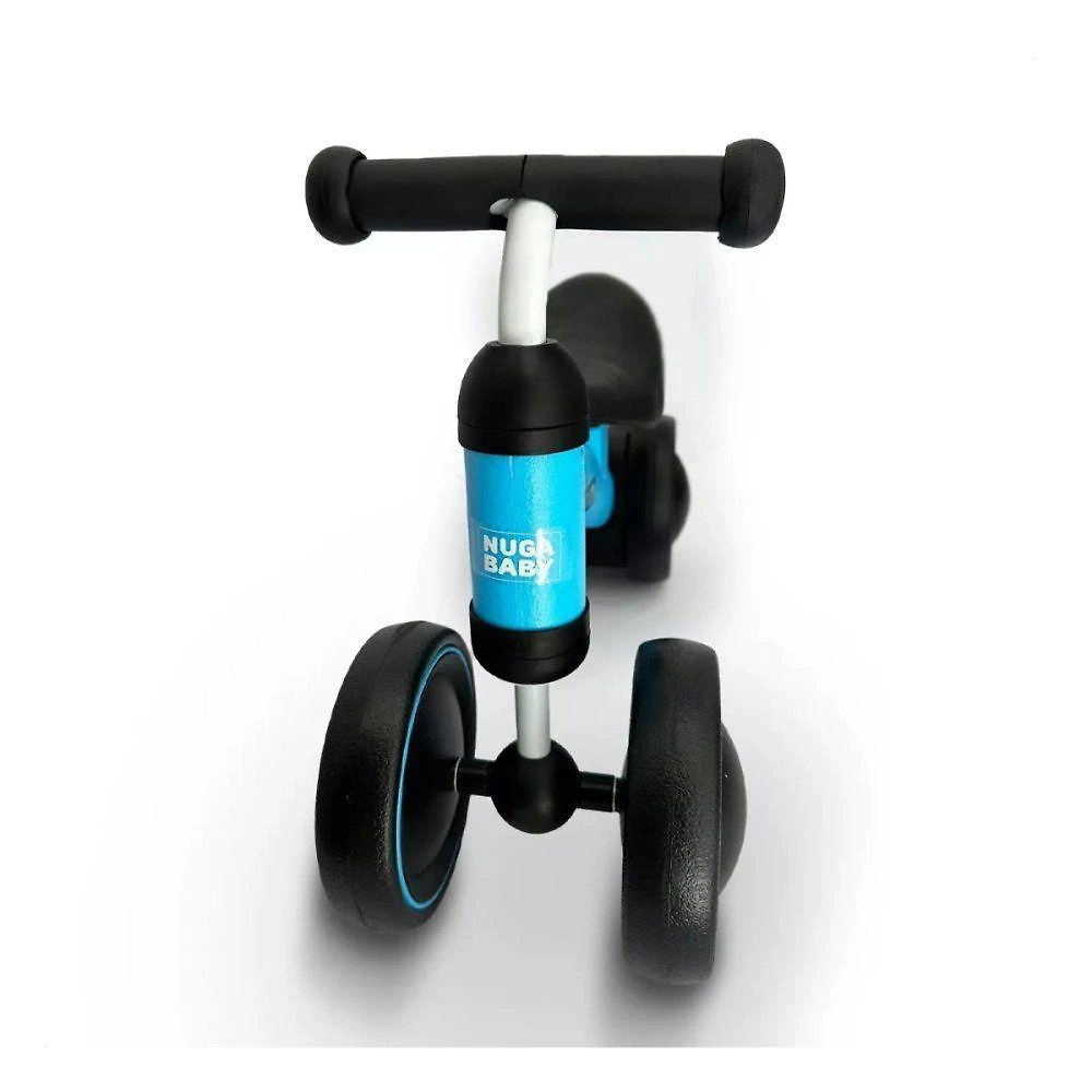 Bicicleta Infantil sem Pedal 4 Rodas Azul Unitoys para Crianças a Partir de 1 Ano