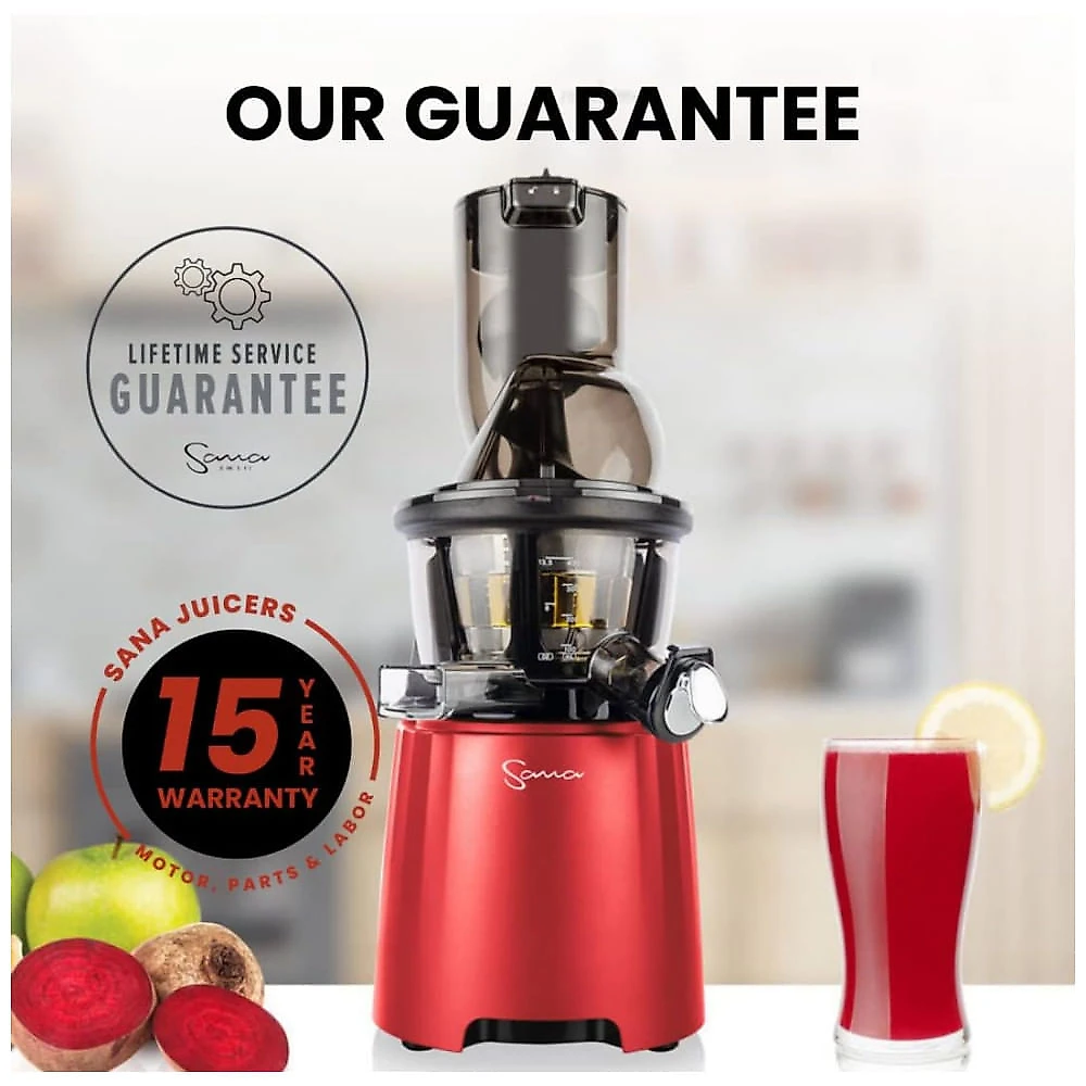 Centrifuga de Frutas com Boca Larga, Sistema de Alçapão Patenteado e Inclui 2 Acessórios Premium, 110V 240W, SANA, Ve...
