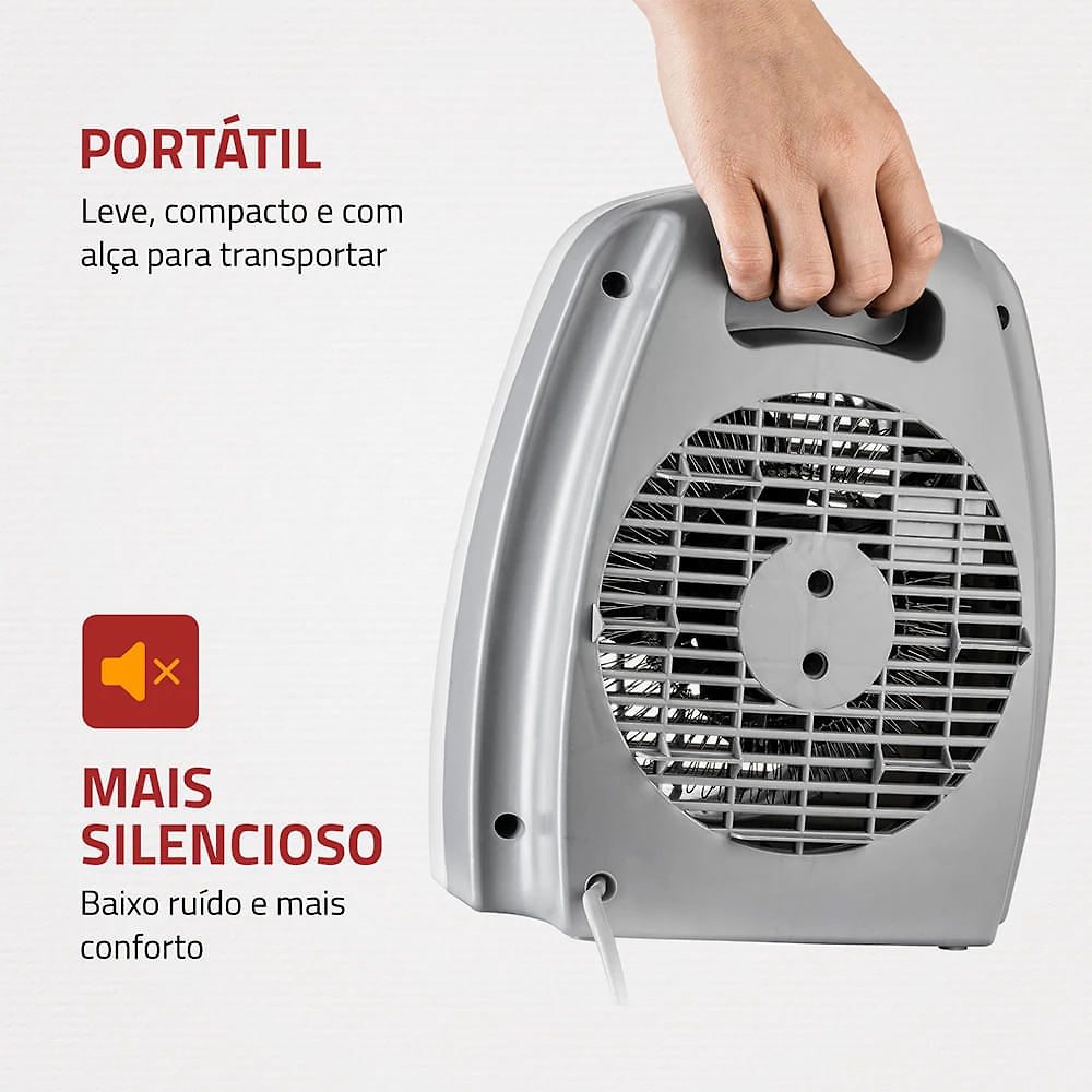 Miniatura Aquecedor de Ar Mondial A-08 AQUECEDOR A AR-127V-CINZA