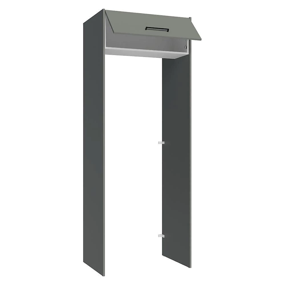 Porta-geladeira 83 Cm 1 Porta Basculante Cinza/branco/cinza Agata Madesa Cinza/branco/cinza