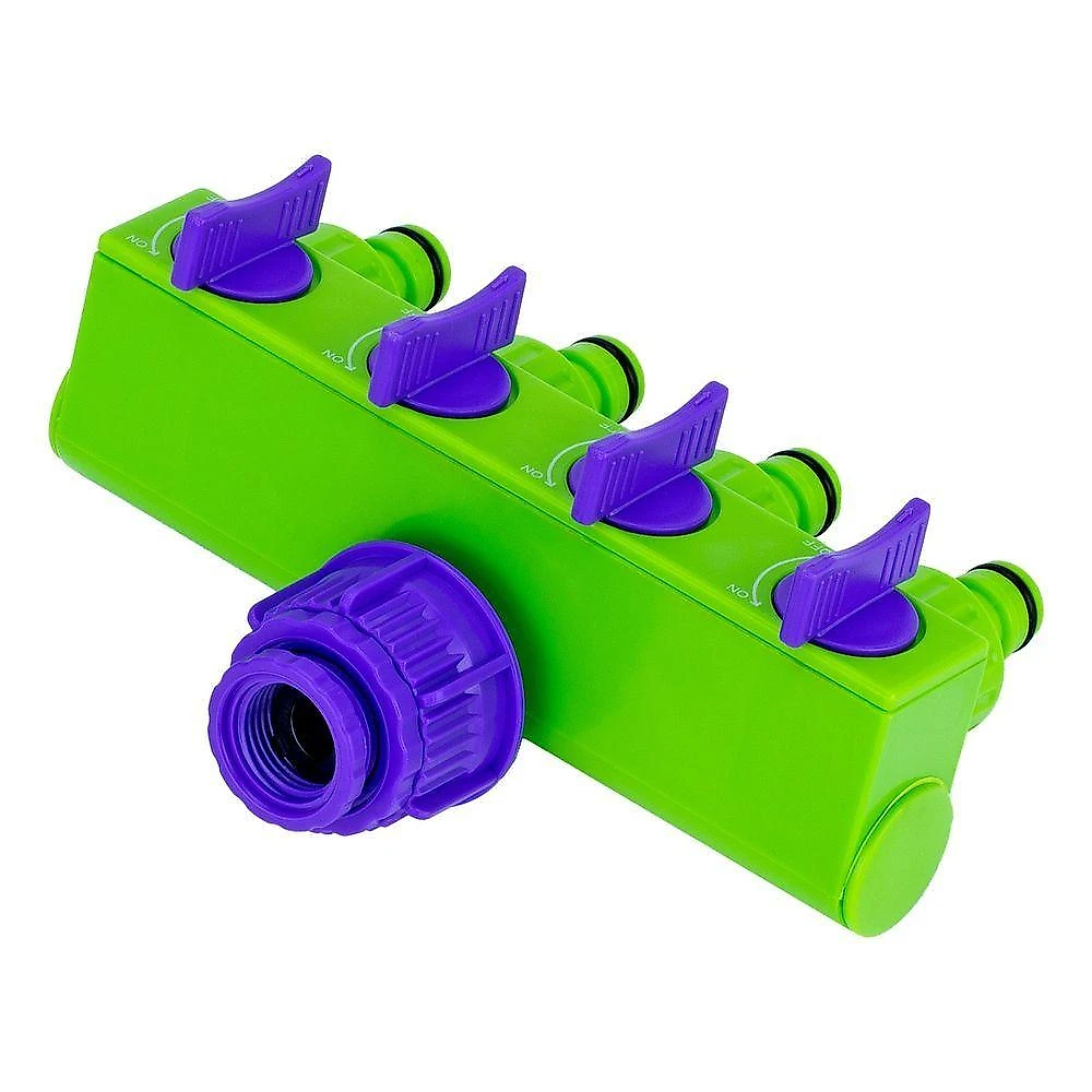 Distribuidor de Água 664258 4 Derivações com Reguladores Giratórios Palisad 1-2-3-4