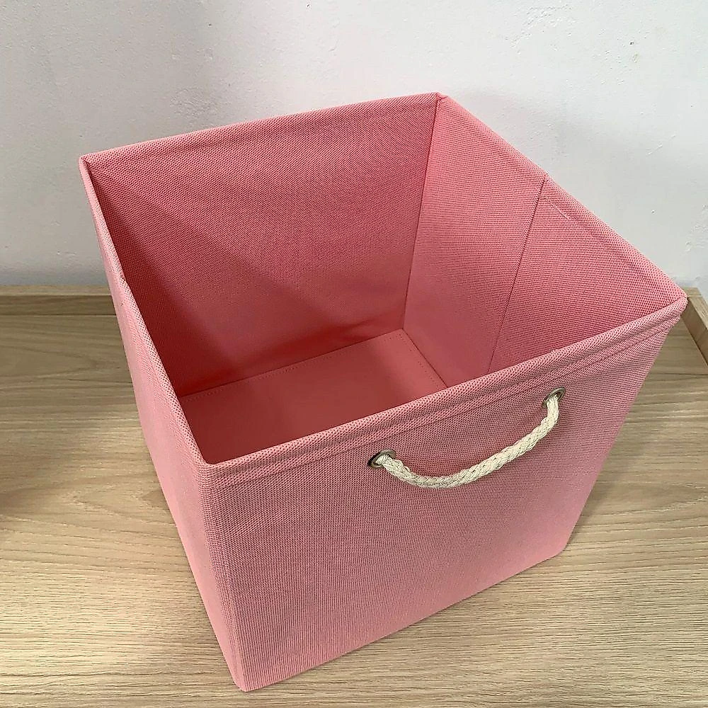 Caixa Organizadora 26x26x26cm Dobrável TNT Rosa Woodcore