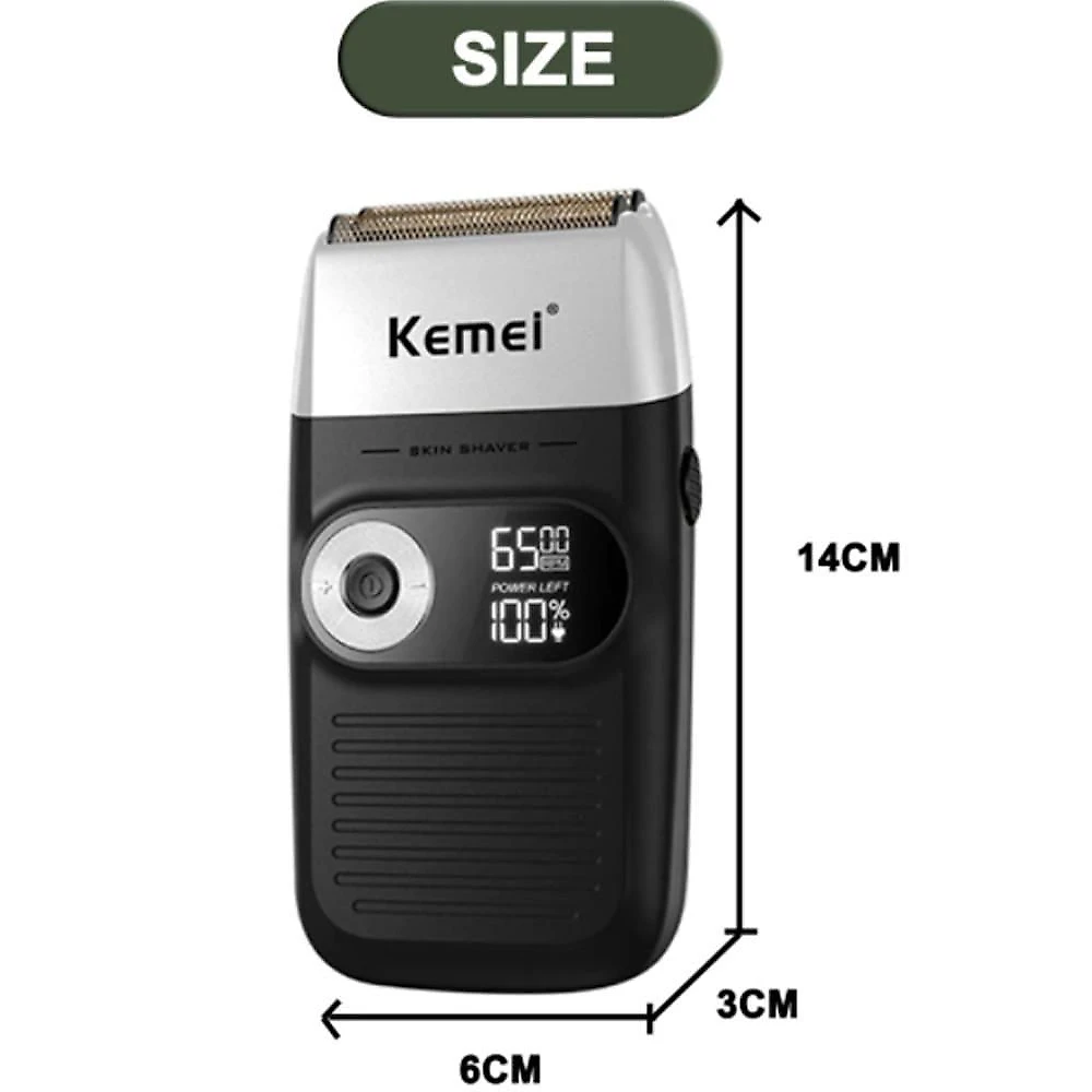 Maquina Kemei Km 2026 Shaver Sem Fio Bivolt Recarregável
