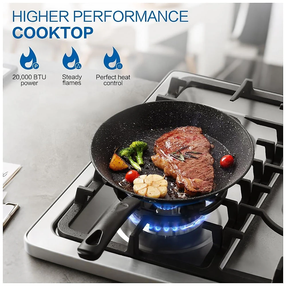 Cooktop a gás 4 queimadores Robam inox queimadores em latão tripla chama superfície em aço inox 30cm 110V