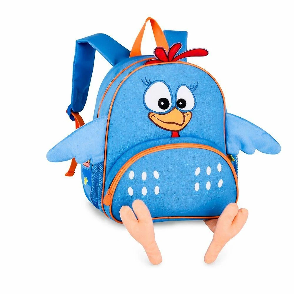 Mochila Infantil Jac Pack Galinha Pintadinha Tecido 38cm X 32cm Azul Passeio