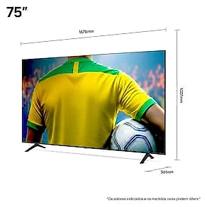 Smart TV 75” 4K LG 75QNED73ASA QNED Processador a7 AI WebOS 25
