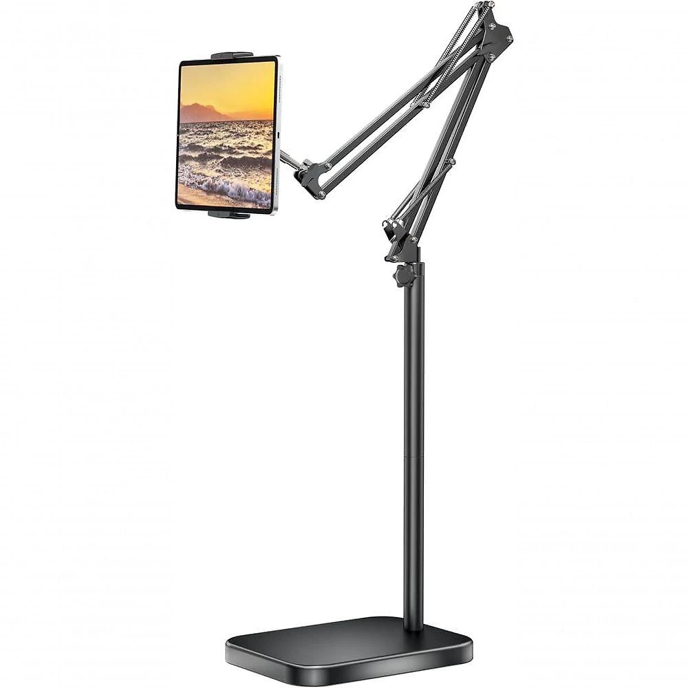 Suporte De Chão Para Tablet Com Base Estável De 5 Kg - Suporte Giratório De Braço Elástico De Altura Ajustável, Compatív