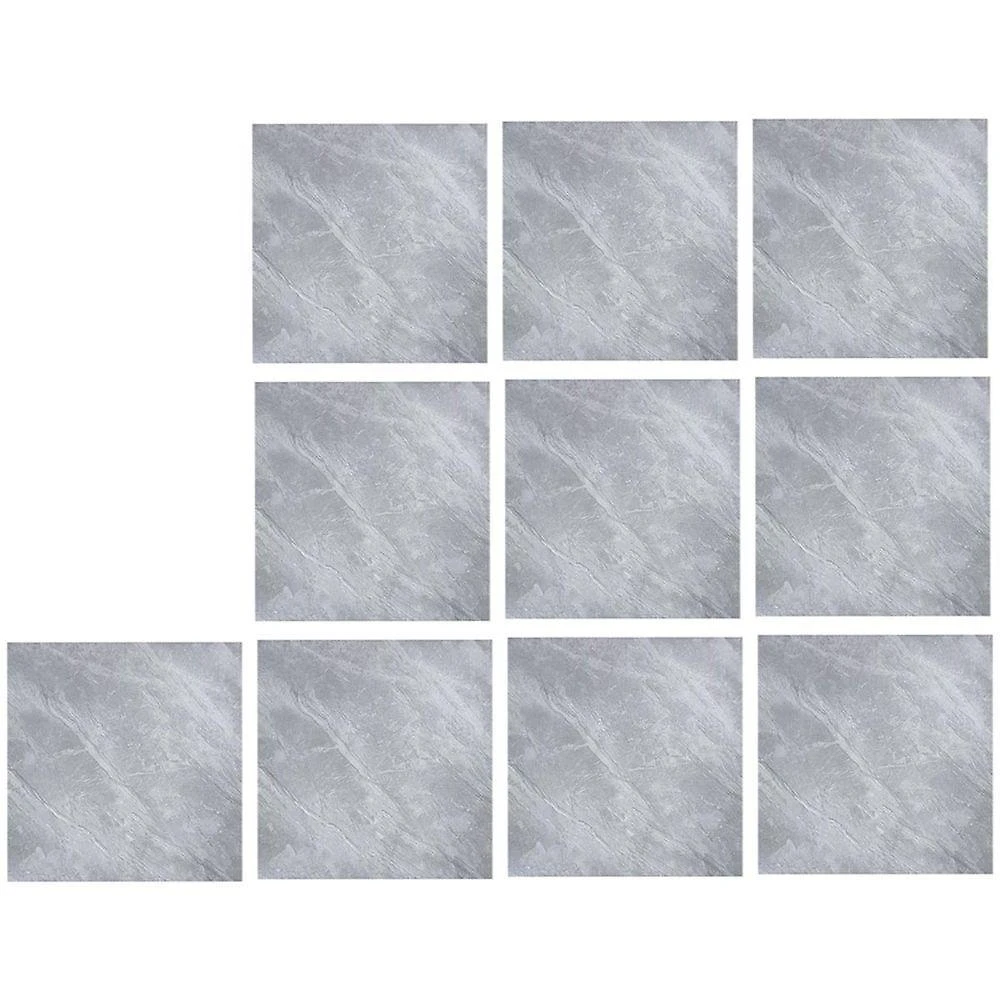 Piso Vinílico Autocolante BSL3835 PVC 60X60CM Brilhante para Interno Cinza Leva Pra Casa 10 Unidades
