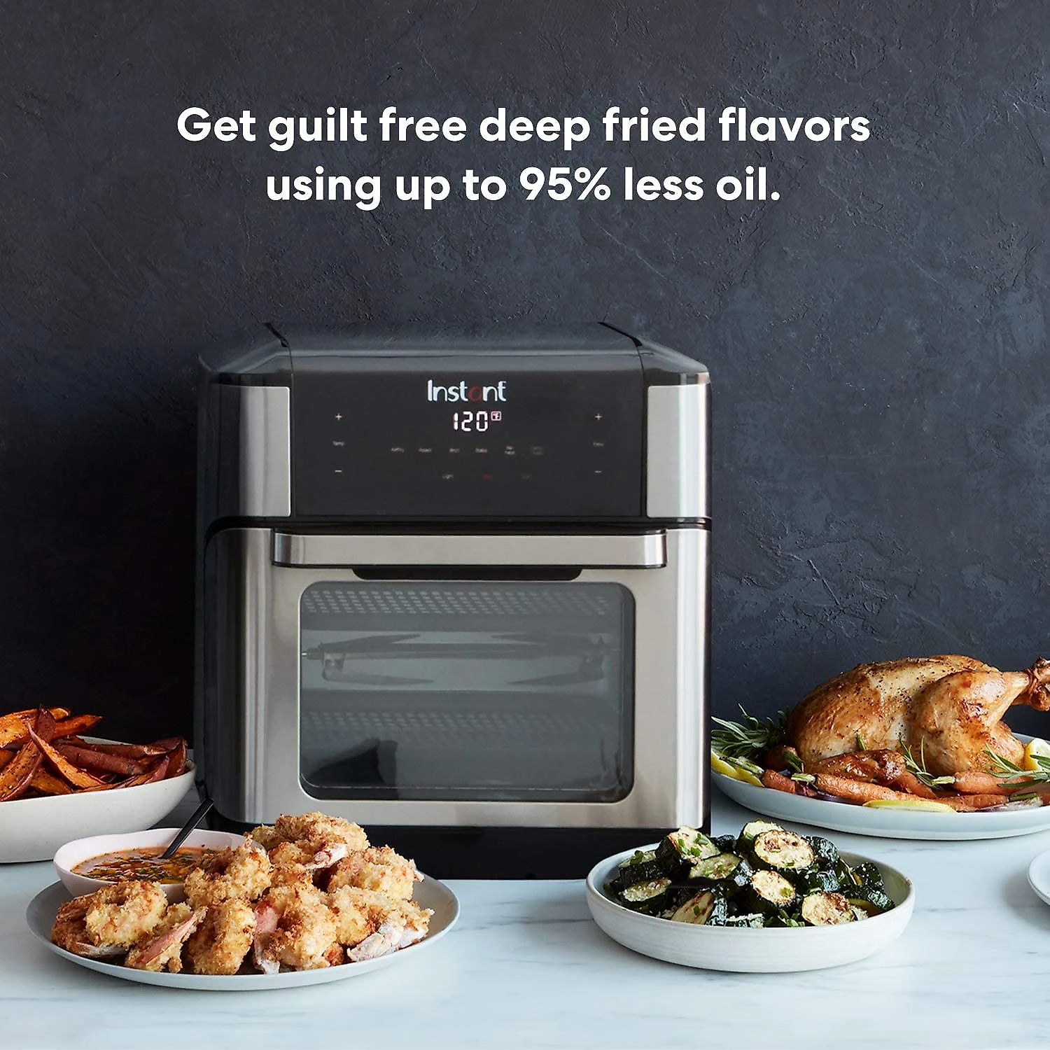 Instant Pot AirFryer Vortex Plus 7 em 1 TorradeiraRotisserieDesidratar 95L 7 Programas Prata 110V
