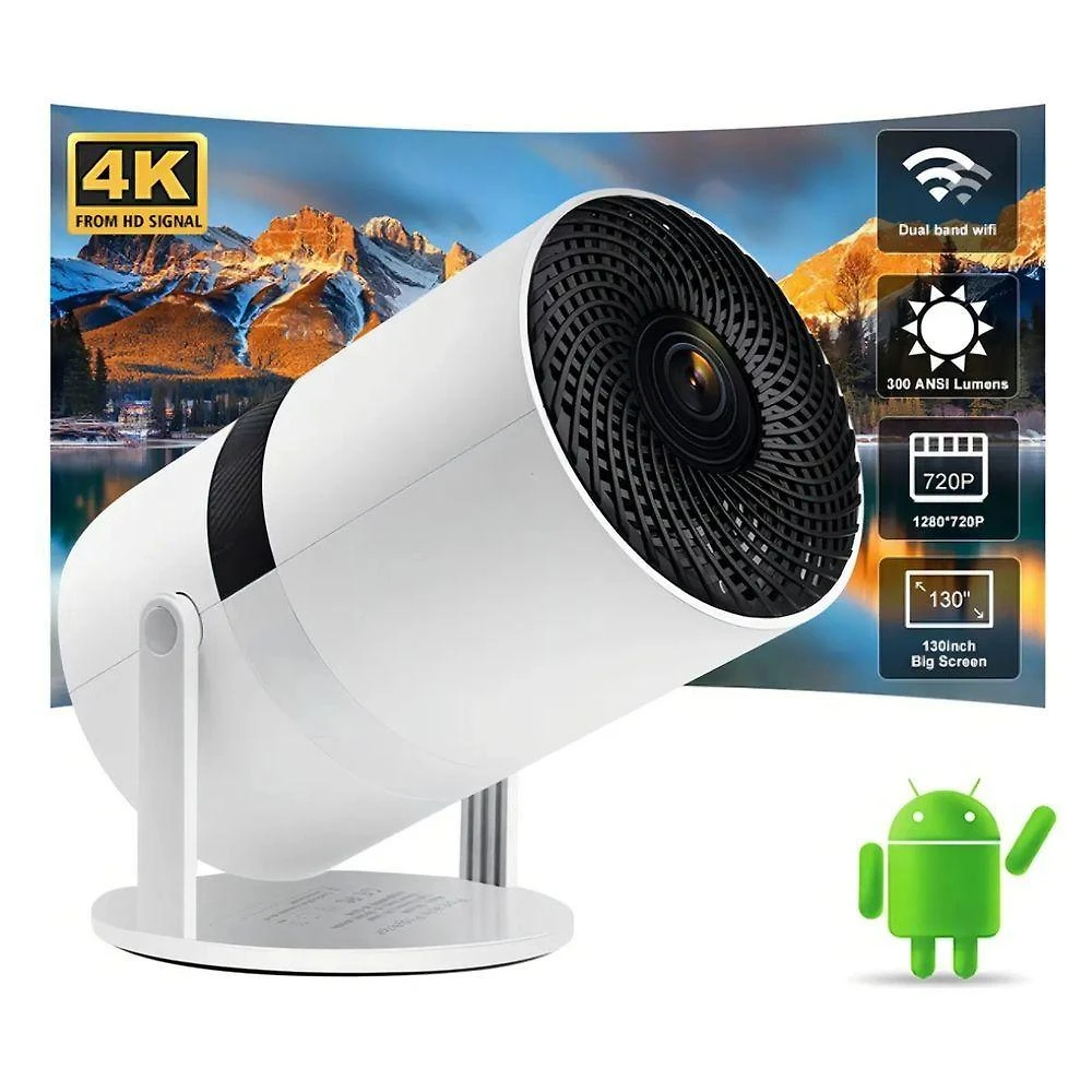 Projetor MDM 4k Android Wifi com Bluetooth e Alto Falantes Integrados