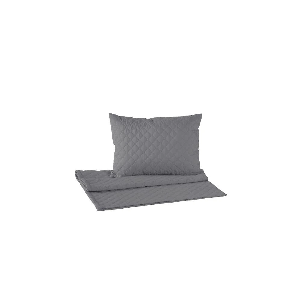 Kit Peseira de Cama Solteiro Comfort Microfibra 3 Peças Cinza Valle Distribuidora
