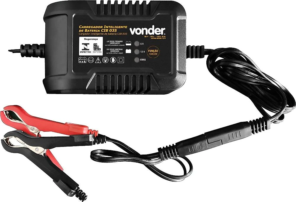 Carregador inteligente de bateria bivolt cib 035 vonder